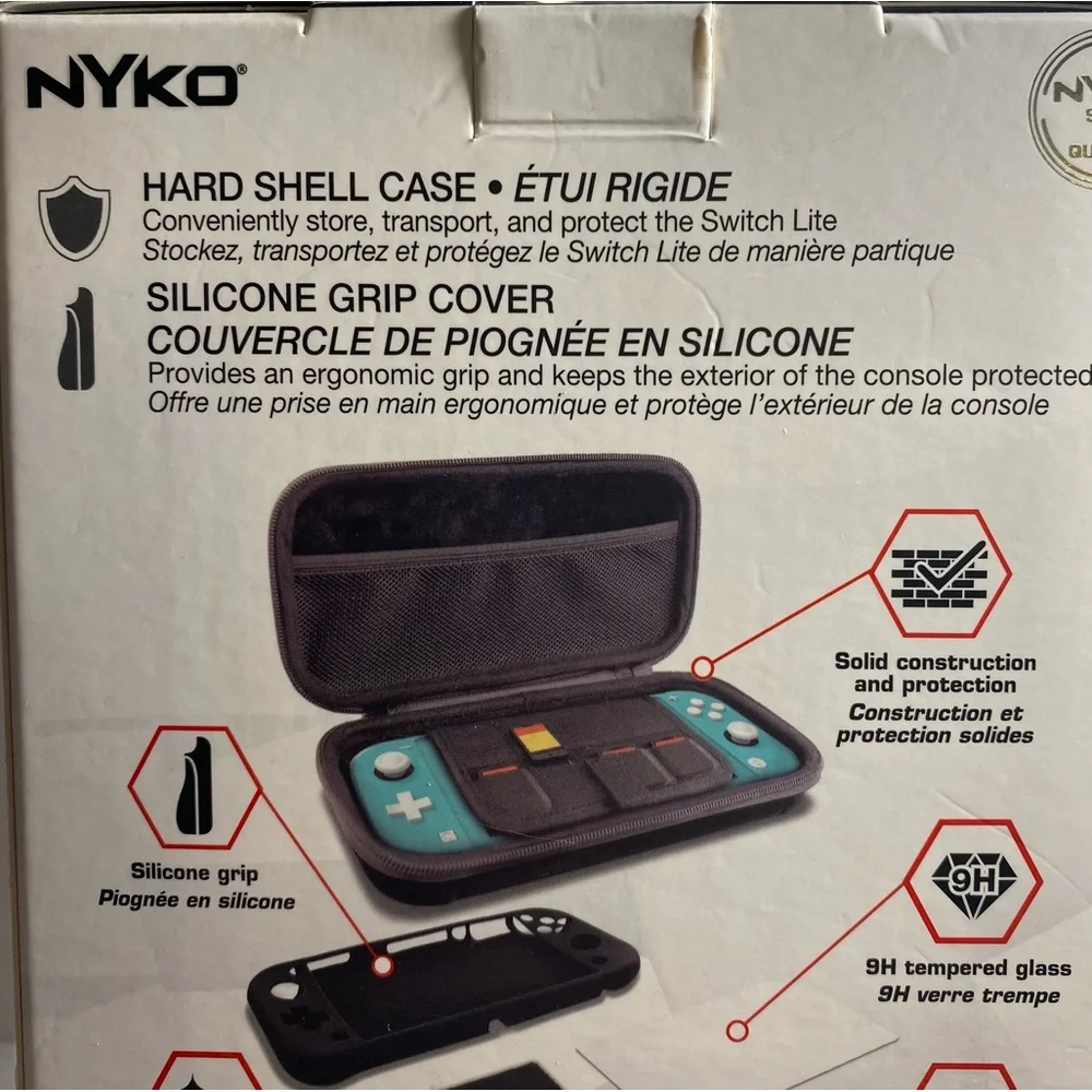 Nintendo Switch Lite Carry Case Premium Travel Kit Hardshell With Accessories